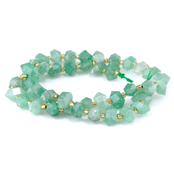 Green Aventurine 6x11mm Side Drilled Points - 15-16-Inch