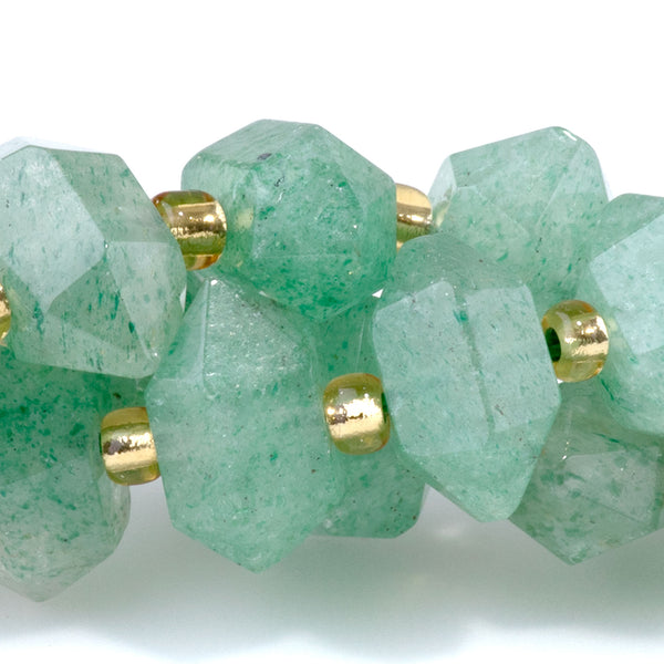 Green Aventurine 6x11mm Side Drilled Points - 15-16-Inch