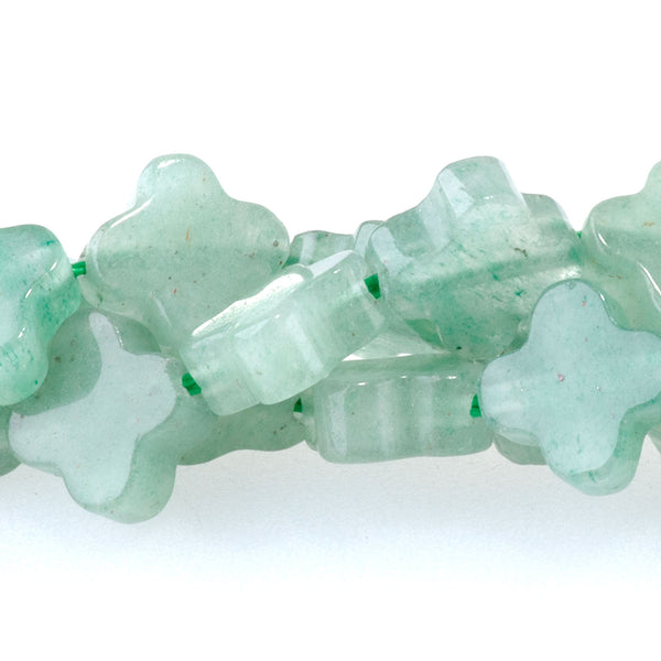 Green Aventurine 8mm Cross - 15-16 Inch