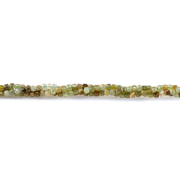 Green Garnet 3mm Table Cut Cube A Grade - 15-16 Inch