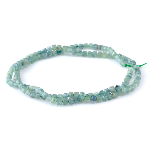 Green Kyanite 3mm Table Cut Cube A Grade - 15-16 Inch
