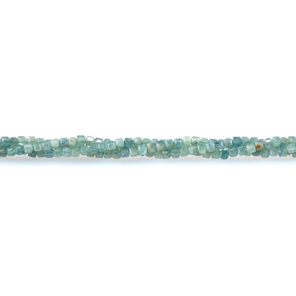 Green Kyanite 3mm Table Cut Cube A Grade - 15-16 Inch