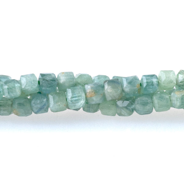 Green Kyanite 3mm Table Cut Cube A Grade - 15-16 Inch