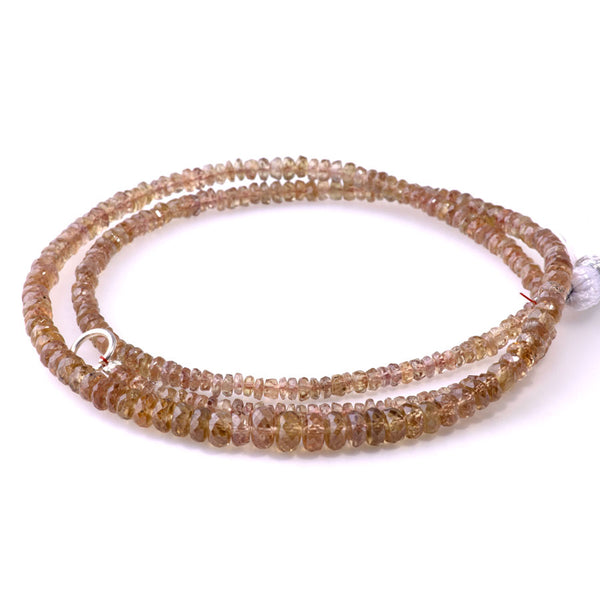 Champagne Garnet 3-6mm Graduated Faceted Rondelle - 17-18 Inch