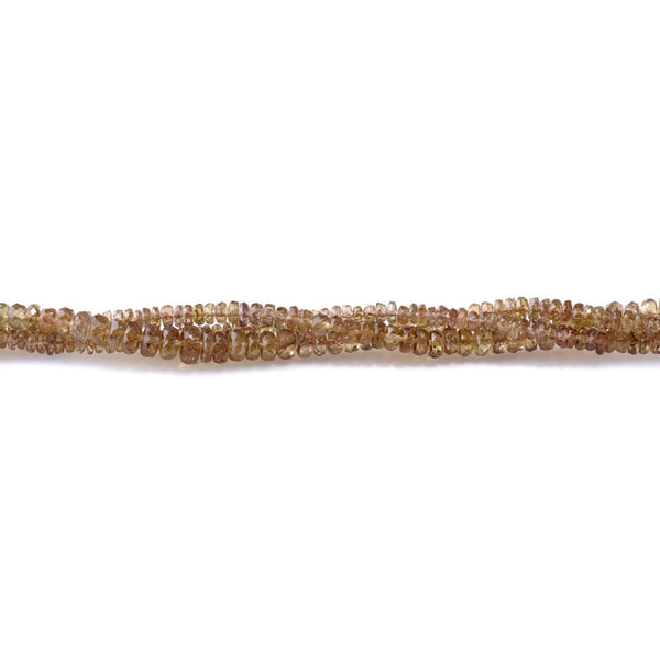 Champagne Garnet 3-6mm Graduated Faceted Rondelle - 17-18 Inch