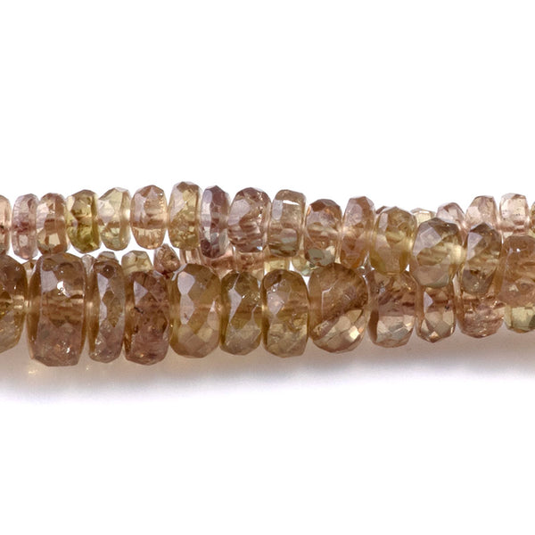 Champagne Garnet 3-6mm Graduated Faceted Rondelle - 17-18 Inch