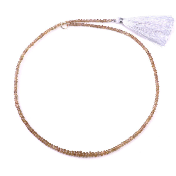 Champagne Garnet 3-6mm Graduated Faceted Rondelle - 17-18 Inch