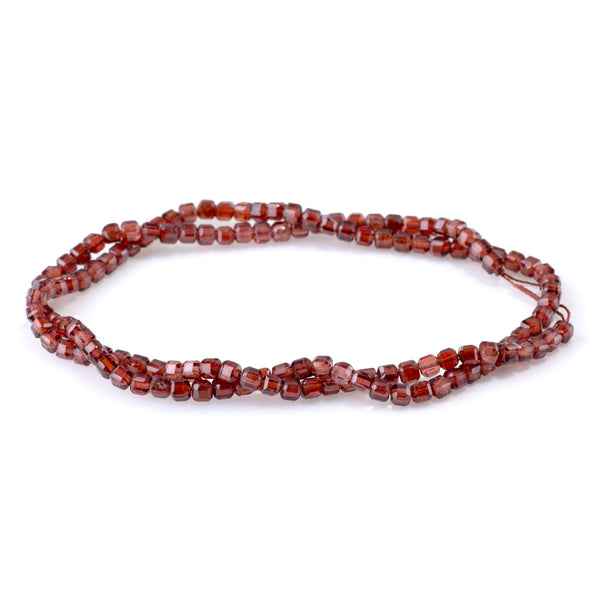 Champagne Garnet 3mm Table Cut Cube Bead - 15-16 Inch