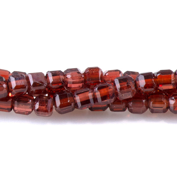 Champagne Garnet 3mm Table Cut Cube Bead - 15-16 Inch