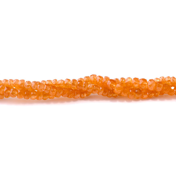 Mandarin Garnet 4-6mm Graduated Faceted Rondelle - 15-16 Inch