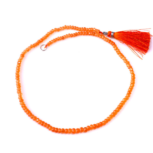 Mandarin Garnet 4-6mm Graduated Faceted Rondelle - 15-16 Inch