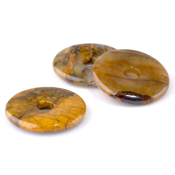 Golden Pietersite 40mm Donut Pendant