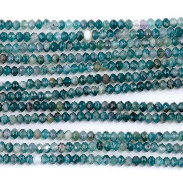 Grandidierite 2x3mm Faceted Rondelle - 15 Inch