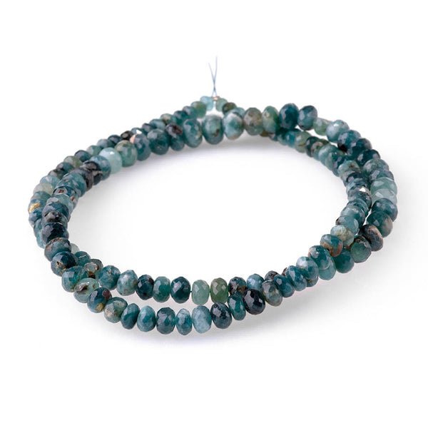 Grandidierite 4-7mm Graduated Faceted Rondelle - 15-16 Inch