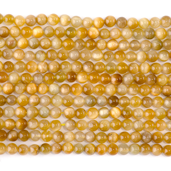 Golden Tiger Eye 4mm Round - 15-16 Inch