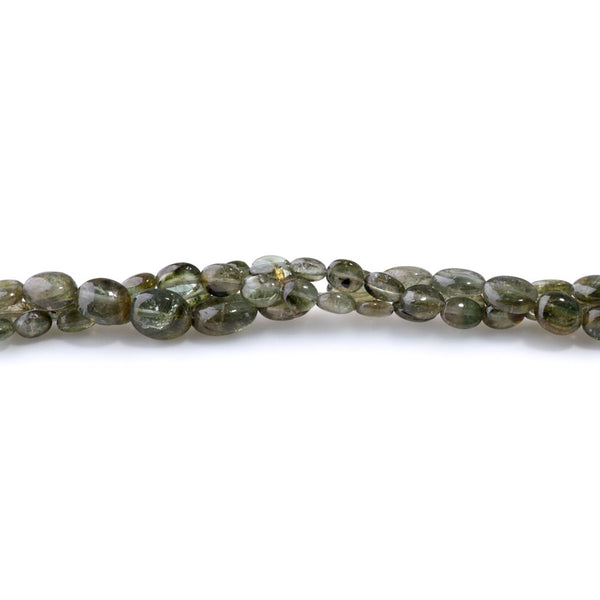 Green Tourmaline 4x5-7x9mm Graduated Nugget - 15-16 Inch