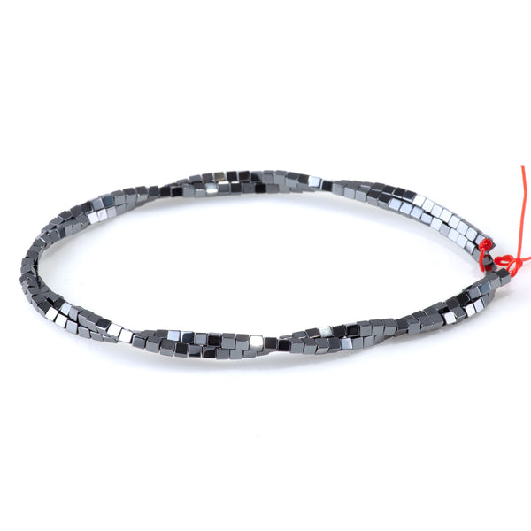 Hematite 2mm Cube   - 15-16 Inch