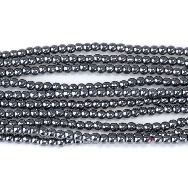 Hematite 2mm Round - 15-16 Inch