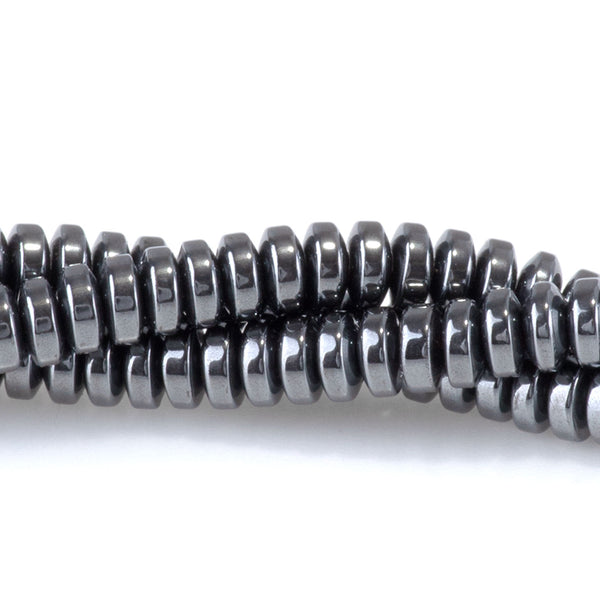 Hematite 4mm Rondelle - 15-16 Inch