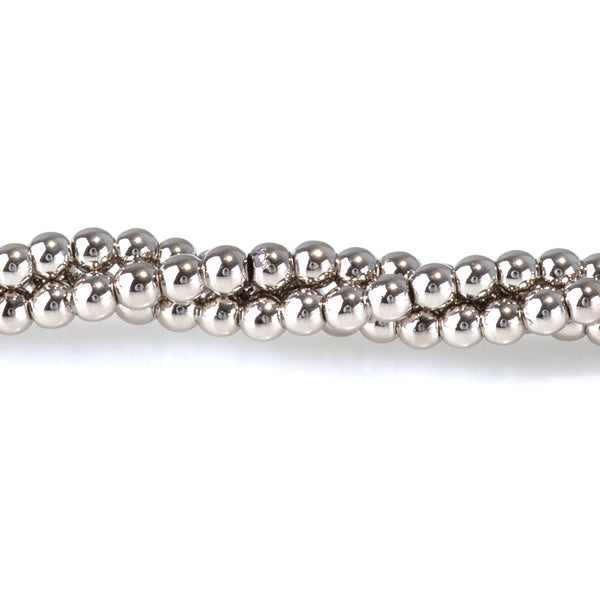 Hematite Antique Silver Plated 2mm Round - 15-16 Inch