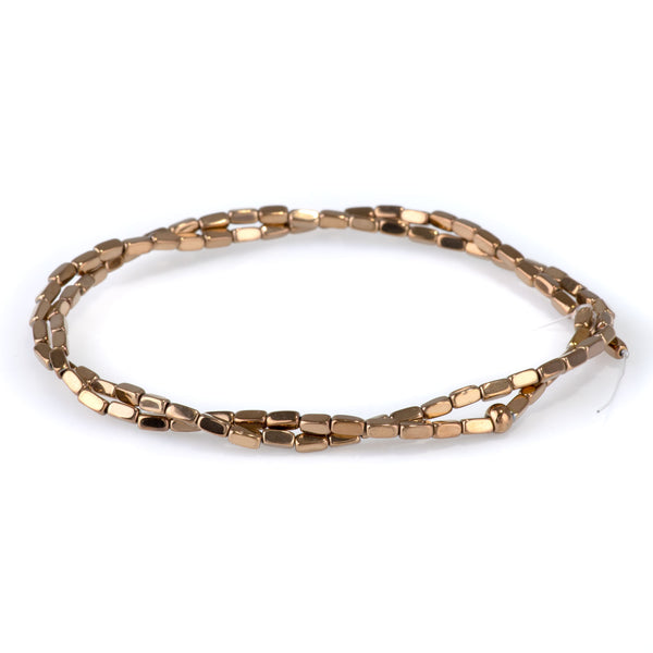 Hematite Copper Plated 2x4 Cut Nugget 15-16 Inch