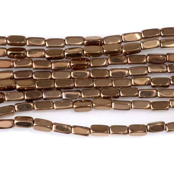 Hematite Copper Plated 2x4 Cut Nugget 15-16 Inch