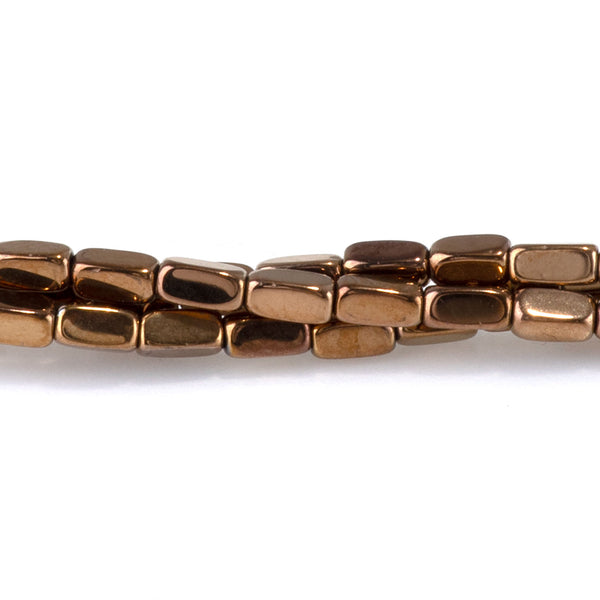 Hematite Copper Plated 2x4 Cut Nugget 15-16 Inch