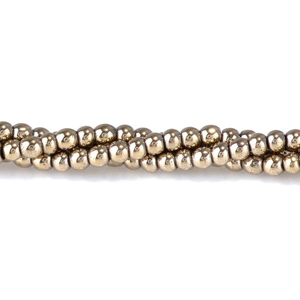 Hematite Pyrite Plated 2mm Round - 15-16 Inch