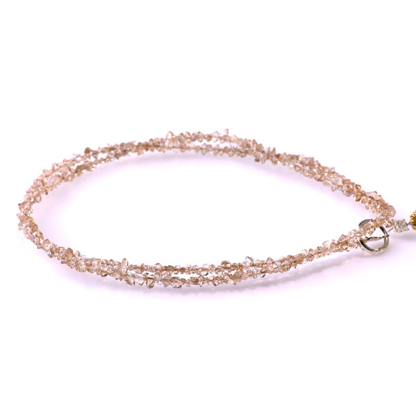 Beige Herkimer Quartz 1-3mm Point - 15-16 Inch