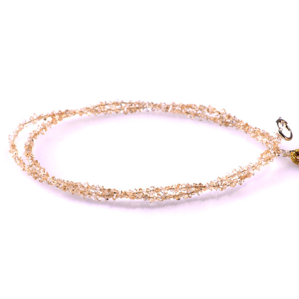 Cream Herkimer Quartz 1-3mm Point - 15-16 Inch