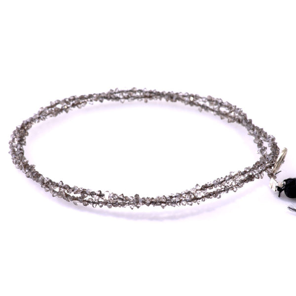 Gray Herkimer Quartz 1-3mm Point - 15-16 Inch