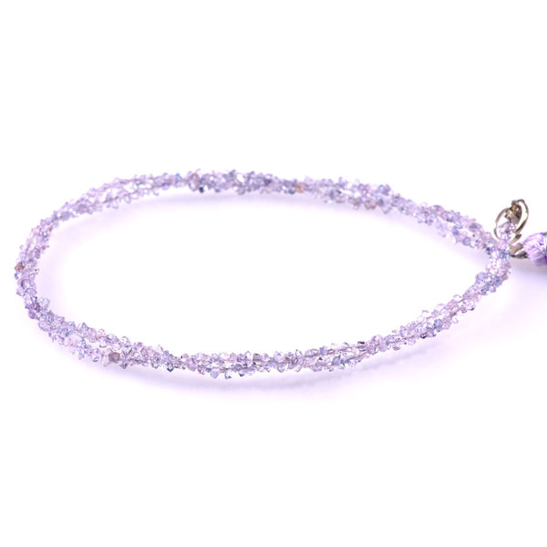 Lavender Herkimer Quartz 1-3mm Point - 15-16 Inch