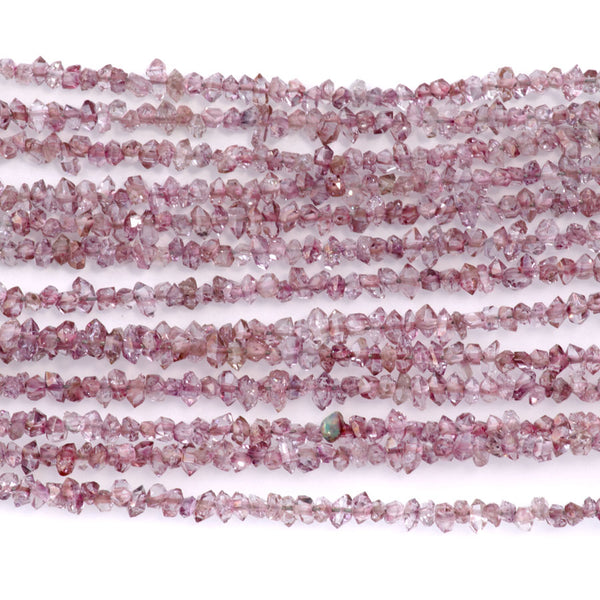 Pink Herkimer Quartz 1-3mm Point - 15-16 Inch