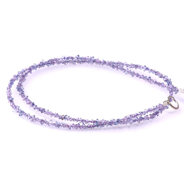 Purple Herkimer Quartz 1-3mm Point - 15-16 Inch
