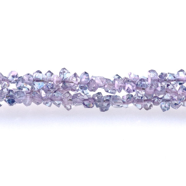 Purple Herkimer Quartz 1-3mm Point - 15-16 Inch