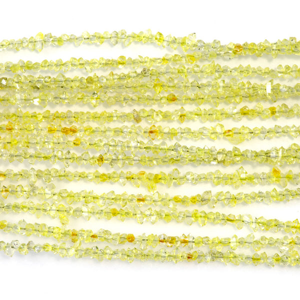 Yellow Herkimer Quartz 1-3mm Point - 15-16 Inch