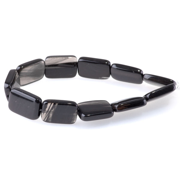 Ice Obsidian 13x18mm Rectangle   - 8-Inch