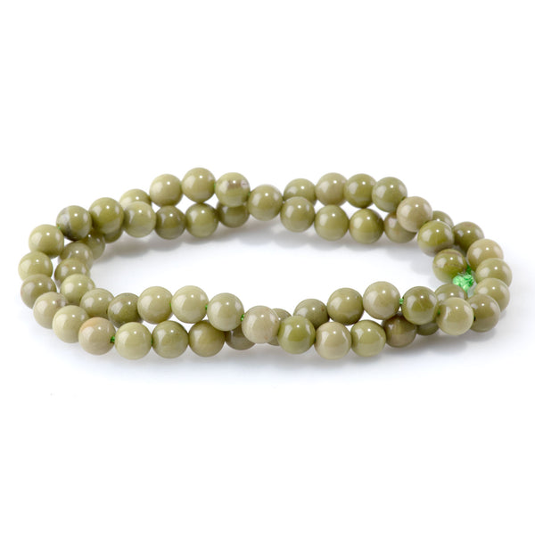 Green Imperial Jasper 6mm Round - 15-16 Inch