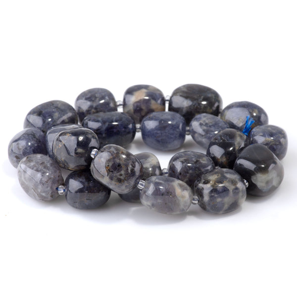 Iolite 10x14-13x17mm Tumble Nugget - 15-16 Inch