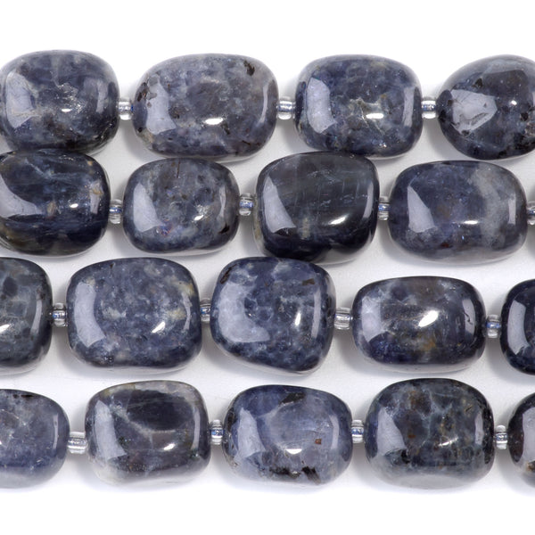 Iolite 10x14-13x17mm Tumble Nugget - 15-16 Inch