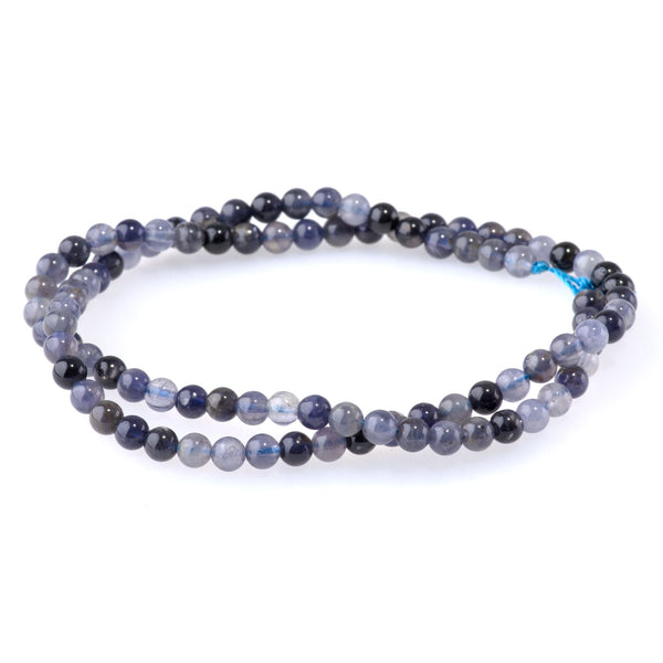 Iolite 4mm Round A Grade - 15-16 Inch