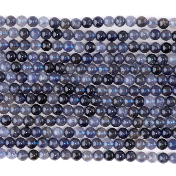 Iolite 4mm Round A Grade - 15-16 Inch