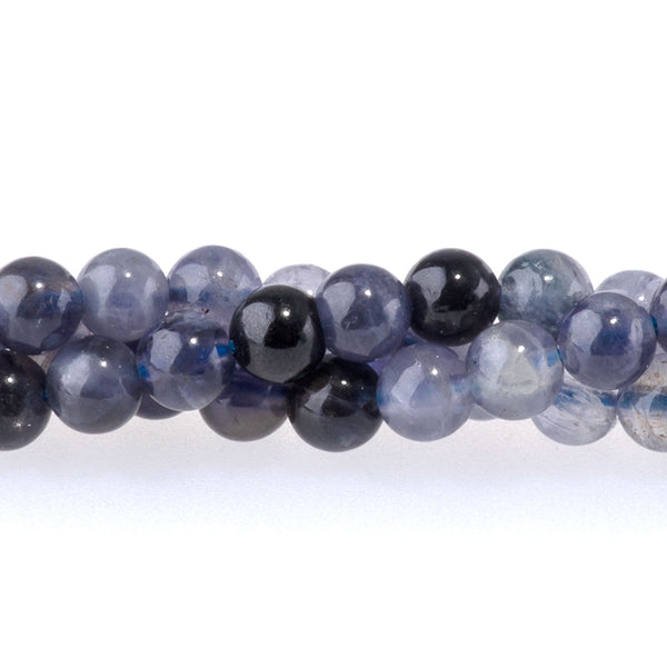 Iolite 4mm Round A Grade - 15-16 Inch
