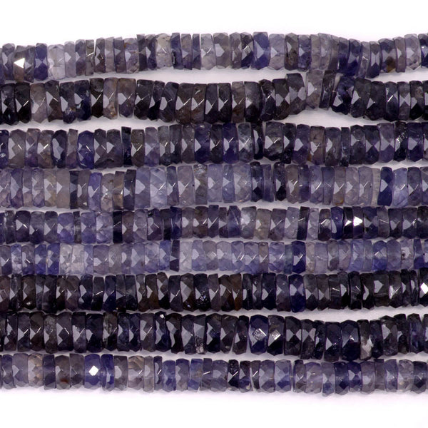 Iolite 6-8mm Faceted Irregular Tyre - 8 Inch