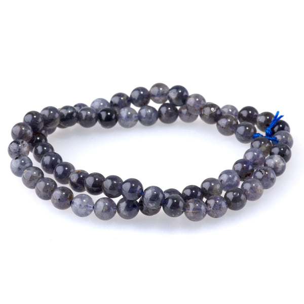 Iolite 6mm Round A Grade - 15-16 Inch
