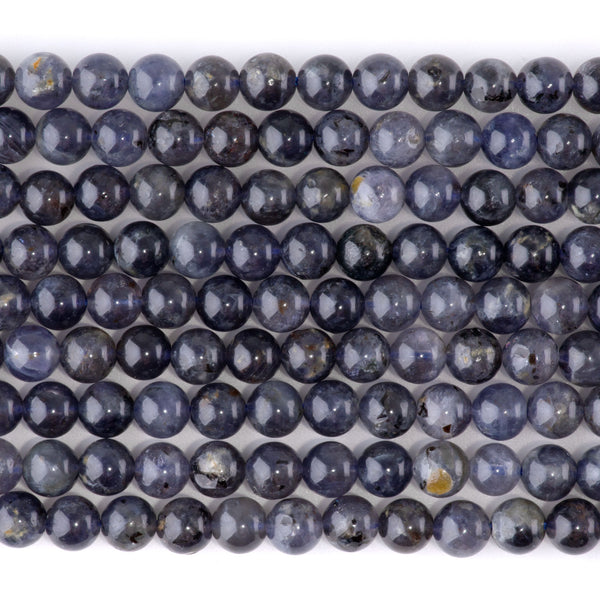 Iolite 6mm Round A Grade - 15-16 Inch