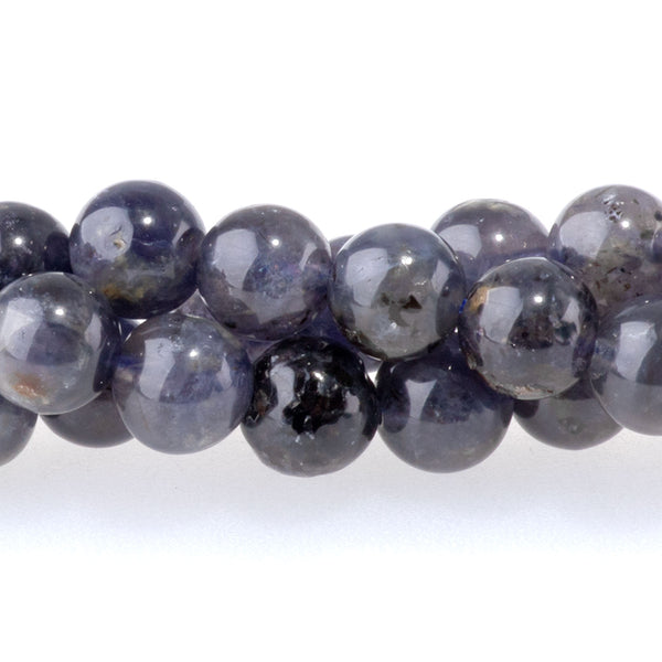 Iolite 6mm Round A Grade - 15-16 Inch