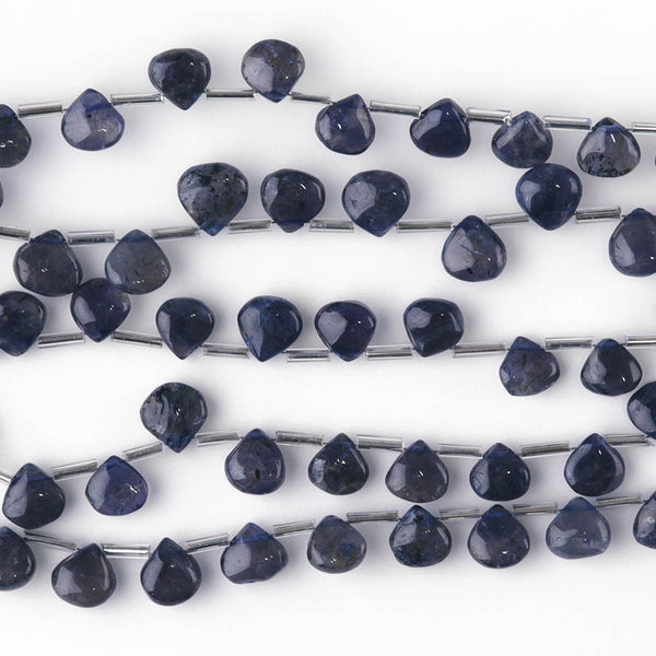 Iolite 7-10mm Heart - 8 Inch