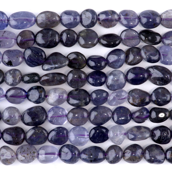 Iolite 7x9-8x10mm Pebble A Grade - 15-16-Inch