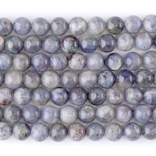 Bloody Iolite 10mm Round A Grade - 15-16 Inch